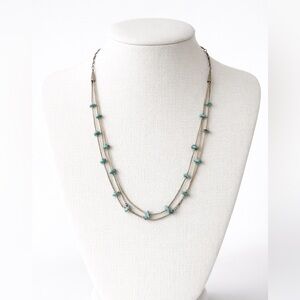 Turquoise Multi-Strand Necklace | Southwestern Boho | 22.25”